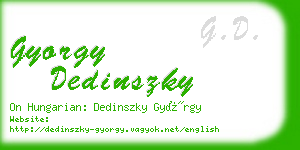 gyorgy dedinszky business card